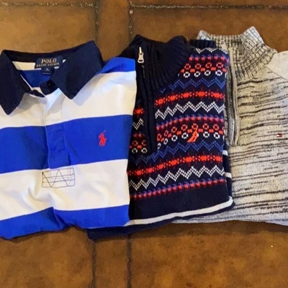 Boys Polo Shirt & Nuatica and Tommy Sweater 10-12